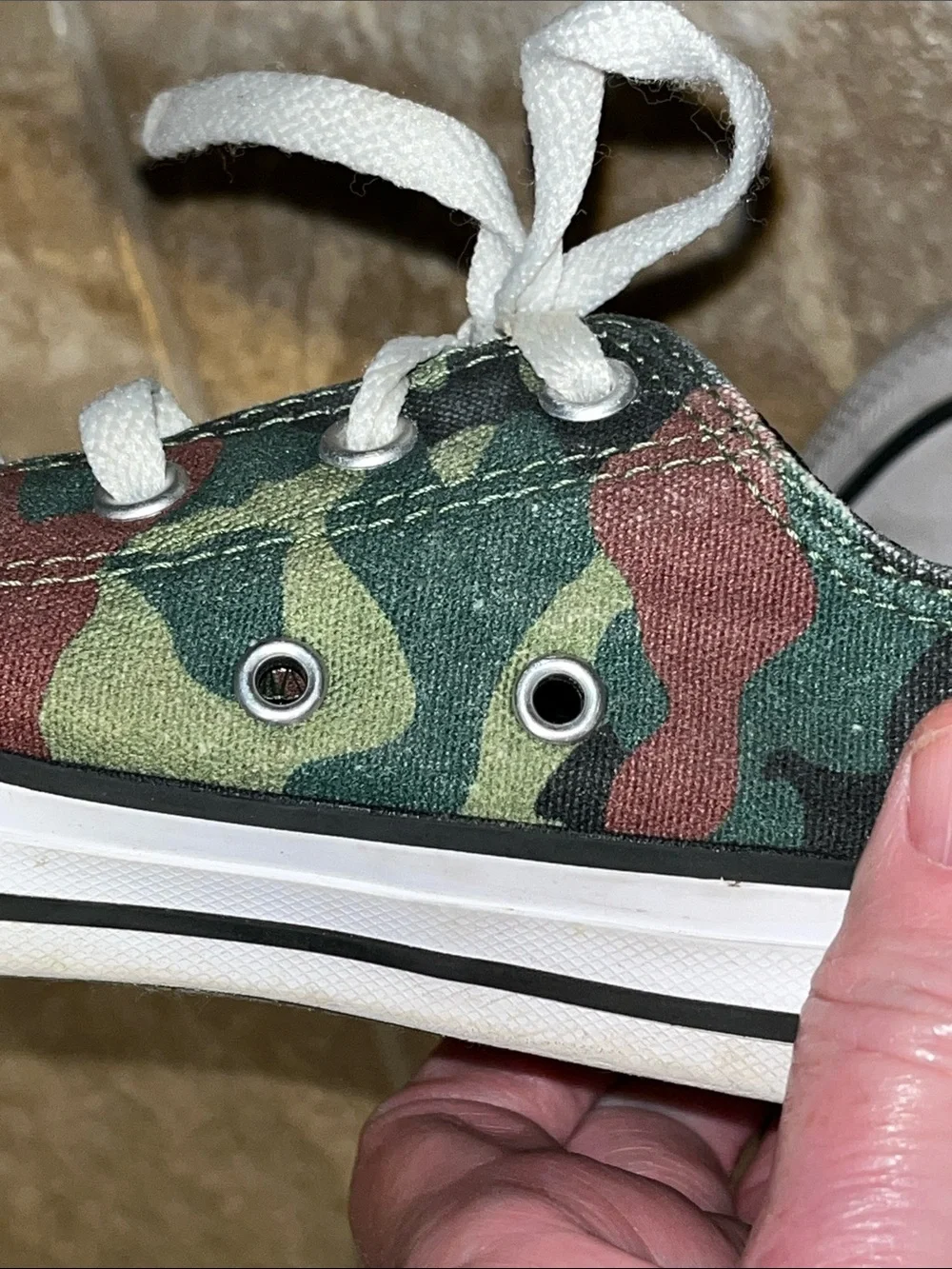 Kids Converse Camouflage Low-Top Sneakers - Green Camo